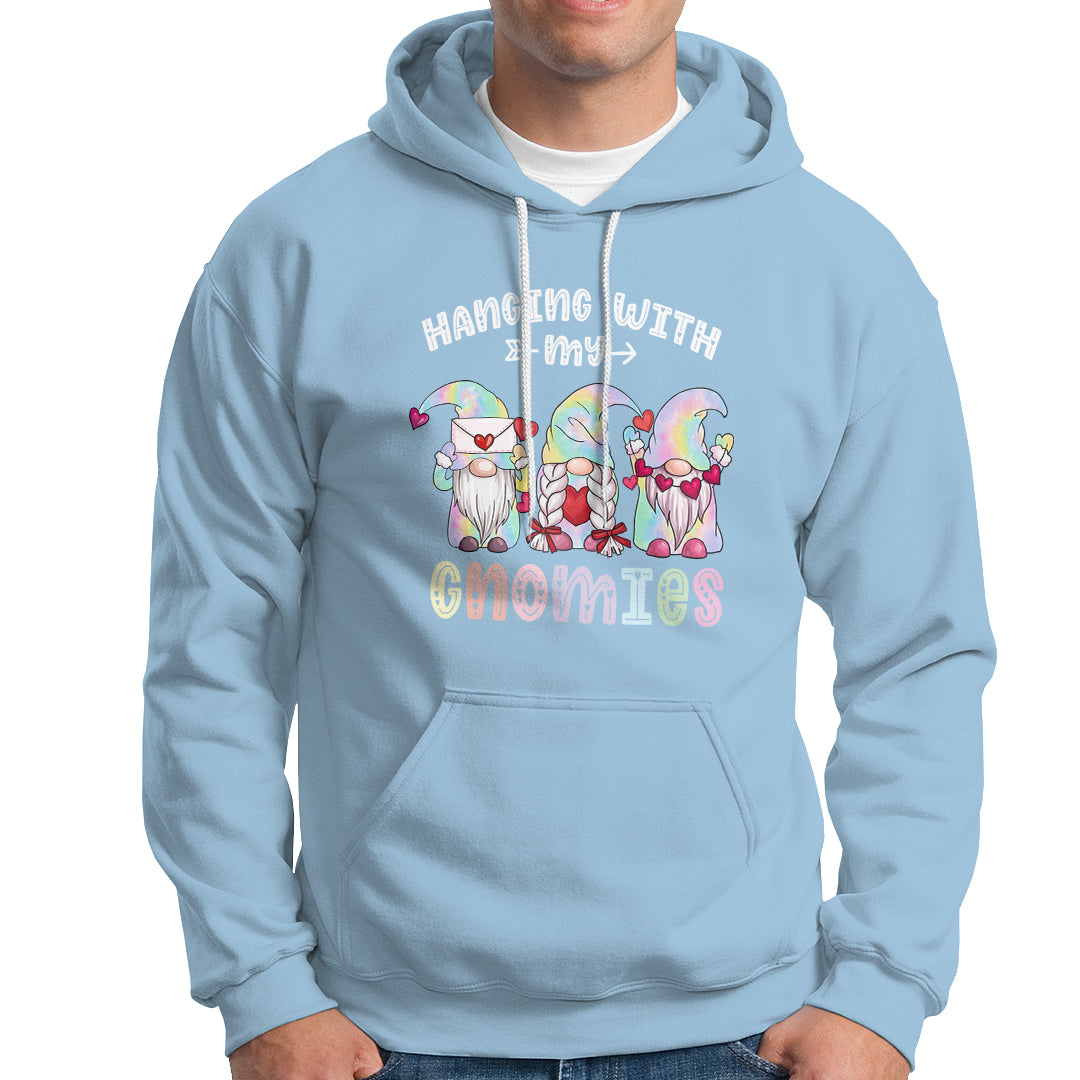 Happy Valentine's Day Hanging With Gnomies Tie Dye Gnomes Hoodie - Wonder Print Shop