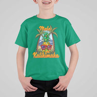 Mele Kalikimaka Christmas In Hawaii Xmas Light Pineapple T Shirt For Kid - Wonder Print Shop