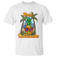 Mele Kalikimaka Christmas In Hawaii Xmas Light Pineapple T Shirt - Wonder Print Shop