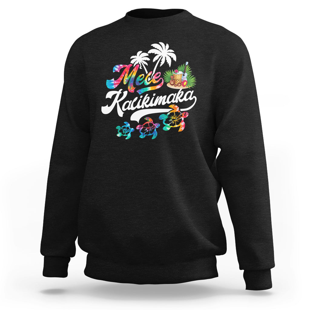 Mele Kalikimaka Tie Dye Christmas Turtle Sweatshirt - Wonder Print Shop