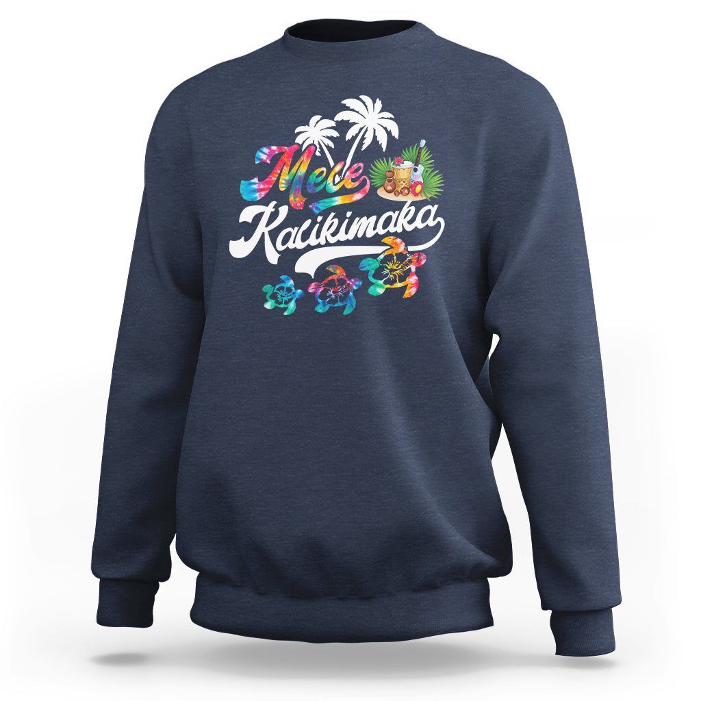 Mele Kalikimaka Tie Dye Christmas Turtle Sweatshirt - Wonder Print Shop