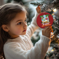 Tropical Xmas Christmas Ornament No Cookies Just Cocktails Drunk Santa Reindeer - Wonder Print Shop