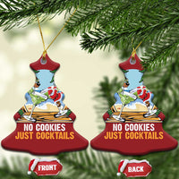Tropical Xmas Christmas Ornament No Cookies Just Cocktails Drunk Santa Reindeer - Wonder Print Shop