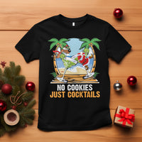 No Cookies Just Cocktails Drunk Santa Reindeer Summer Christmas T Shirt - Wonder Print Shop