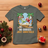 No Cookies Just Cocktails Drunk Santa Reindeer Summer Christmas T Shirt - Wonder Print Shop