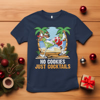 No Cookies Just Cocktails Drunk Santa Reindeer Summer Christmas T Shirt - Wonder Print Shop