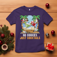 No Cookies Just Cocktails Drunk Santa Reindeer Summer Christmas T Shirt - Wonder Print Shop