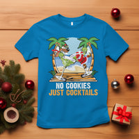 No Cookies Just Cocktails Drunk Santa Reindeer Summer Christmas T Shirt - Wonder Print Shop