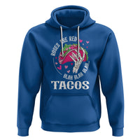 Valentine's Day Hoodie Roses Are Red Blah Skeleton Tacos Funny Food Lover - Wonder Print Shop