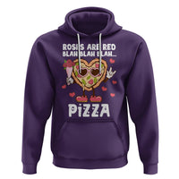 Valentine's Day Hoodie Roses Are Red Blah Pizza Funny Food Lover - Wonder Print Shop
