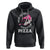 Valentine's Day Hoodie Roses Are Red Blah Skeleton Pizza Funny Food Lover - Wonder Print Shop