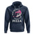 Valentine's Day Hoodie Roses Are Red Blah Skeleton Pizza Funny Food Lover - Wonder Print Shop