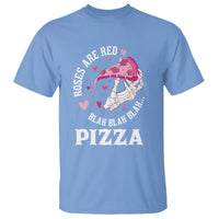 Valentine's Day T Shirt Roses Are Red Blah Skeleton Pizza Funny Food Lover - Wonder Print Shop