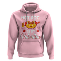 Valentine's Day Hoodie Cute Hot-Dog Is My Valentine Food Lover - Wonder Print Shop
