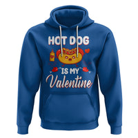 Valentine's Day Hoodie Cute Hot-Dog Is My Valentine Food Lover - Wonder Print Shop