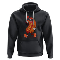 Valentine's Day Hoodie Heart Hot Dog Cute Sausage Bun Food Lover - Wonder Print Shop