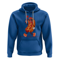 Valentine's Day Hoodie Heart Hot Dog Cute Sausage Bun Food Lover - Wonder Print Shop