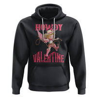 Howdy Valentine's Day Hoodie Cupid Retro Western Cowgirl Cowboy - Wonder Print Shop