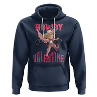 Howdy Valentine's Day Hoodie Cupid Retro Western Cowgirl Cowboy - Wonder Print Shop