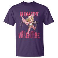 Howdy Valentine's Day T Shirt Cupid Retro Western Cowgirl Cowboy - Wonder Print Shop