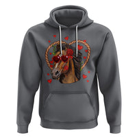 Valentine's Day Hoodie Funny Cute Horse Cowboy Western - Wonder Print Shop