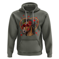Valentine's Day Hoodie Funny Cute Horse Cowboy Western - Wonder Print Shop