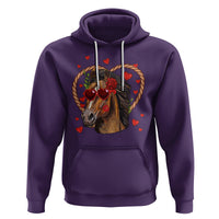 Valentine's Day Hoodie Funny Cute Horse Cowboy Western - Wonder Print Shop