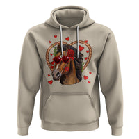 Valentine's Day Hoodie Funny Cute Horse Cowboy Western - Wonder Print Shop