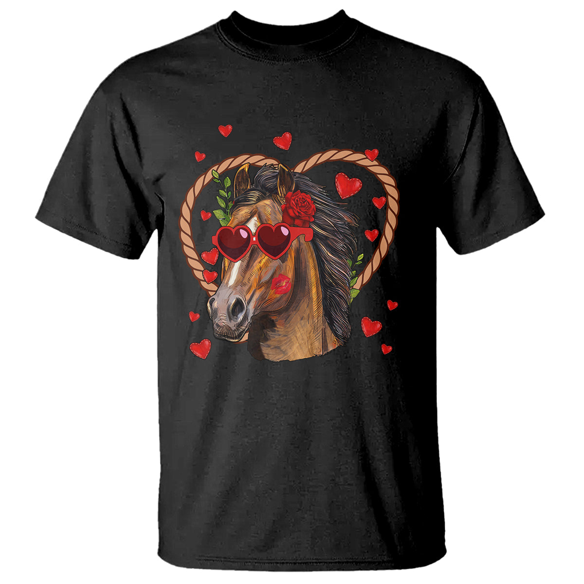 Valentine's Day T Shirt Funny Cute Horse Cowboy Western - Wonder Print Shop