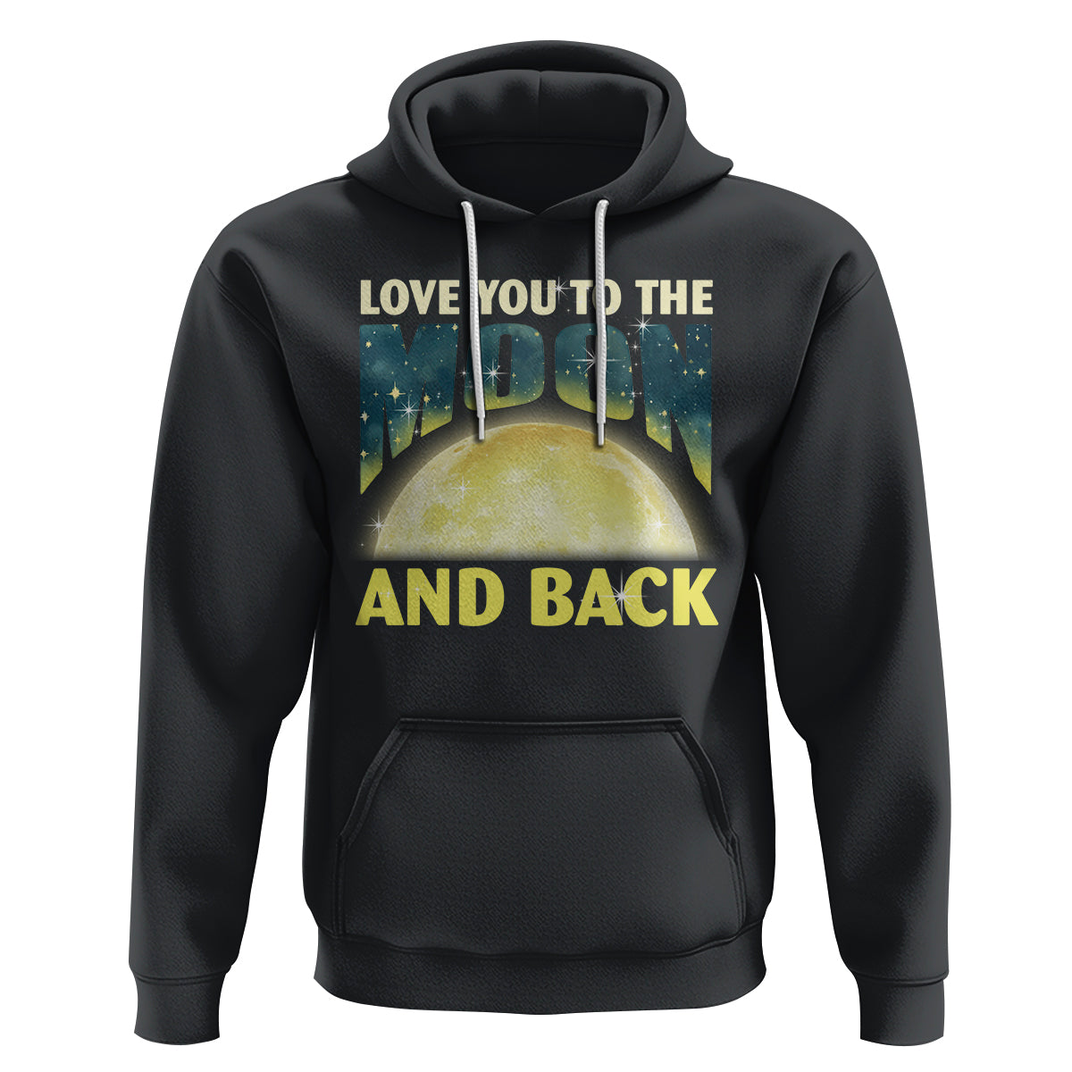 Valentine's Day Hoodie Love You To The Moon And Back - Wonder Print Shop