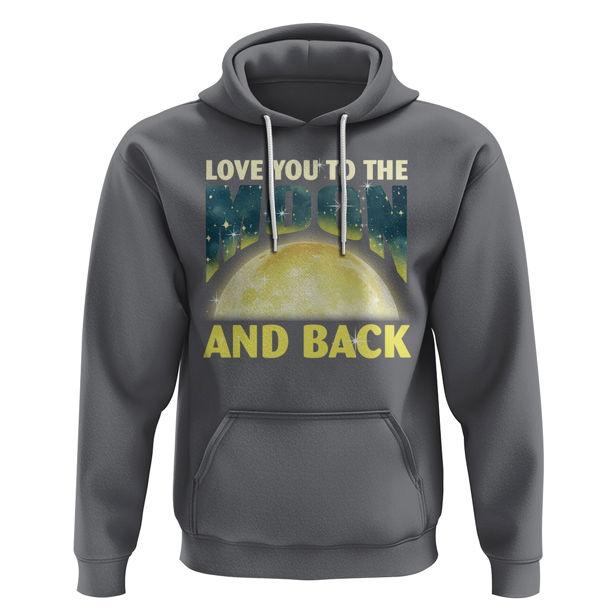 Valentine's Day Hoodie Love You To The Moon And Back - Wonder Print Shop