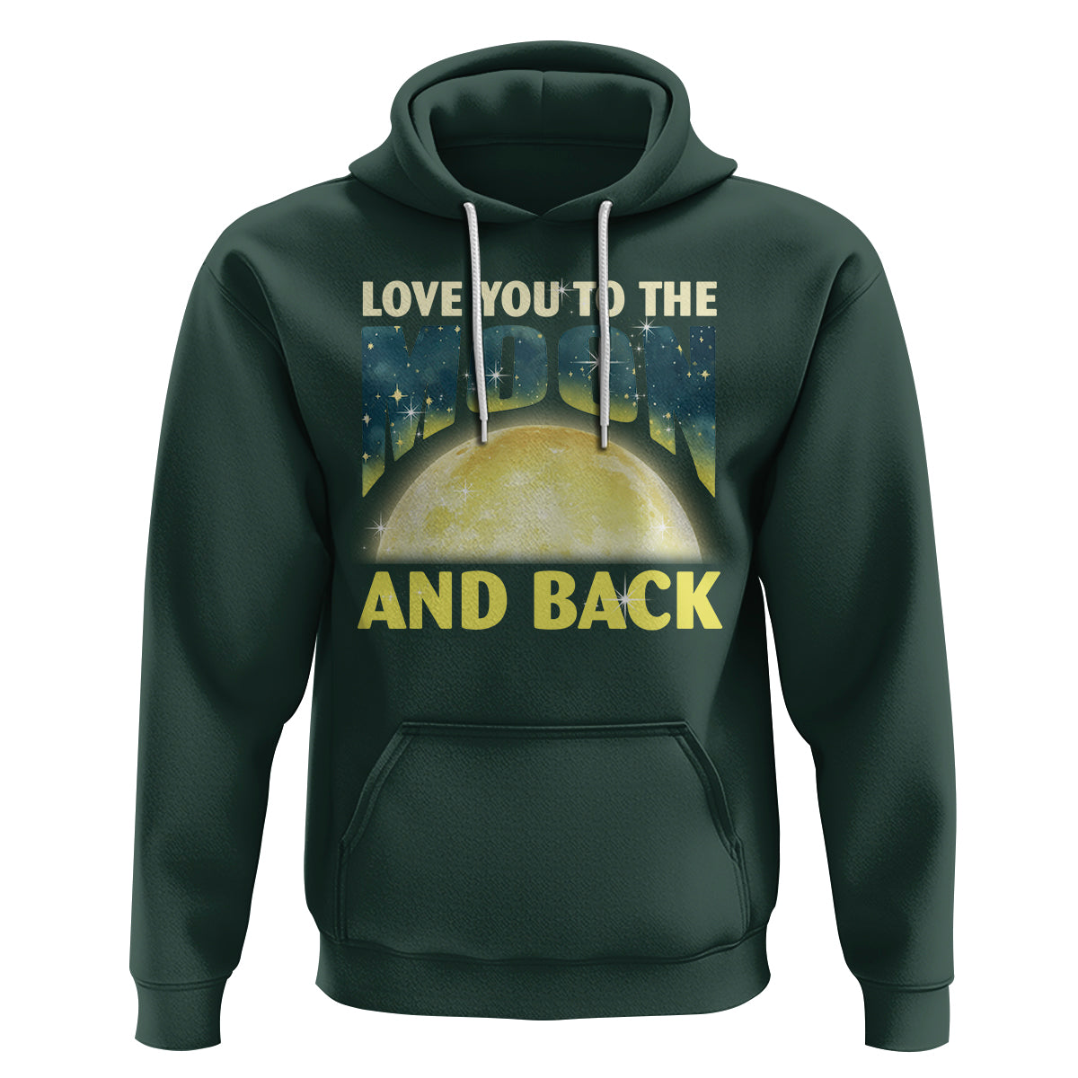 Valentine's Day Hoodie Love You To The Moon And Back - Wonder Print Shop