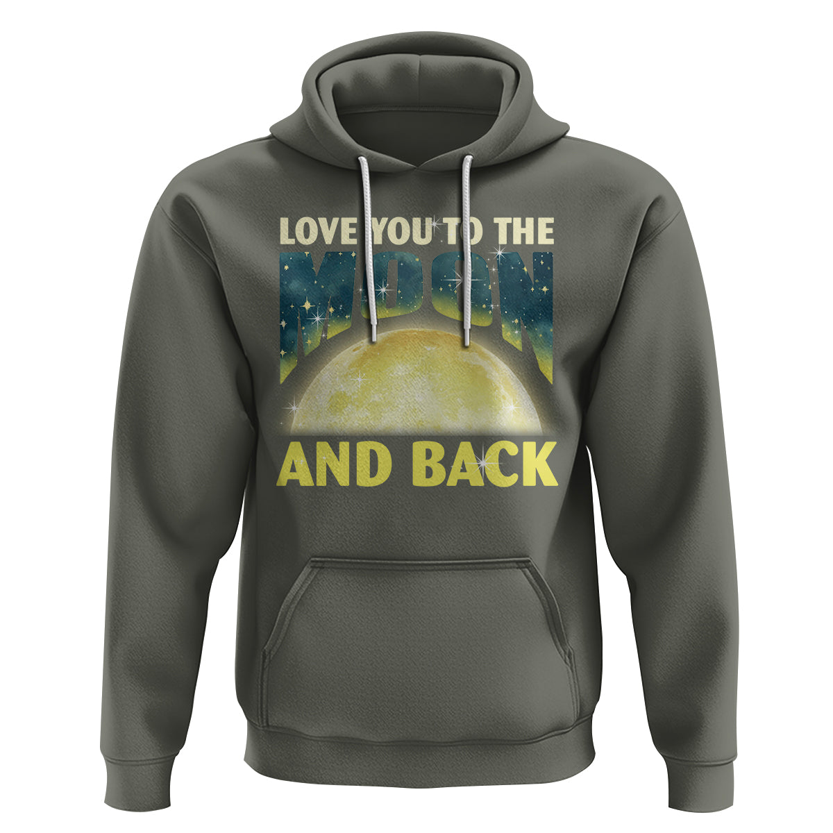 Valentine's Day Hoodie Love You To The Moon And Back - Wonder Print Shop