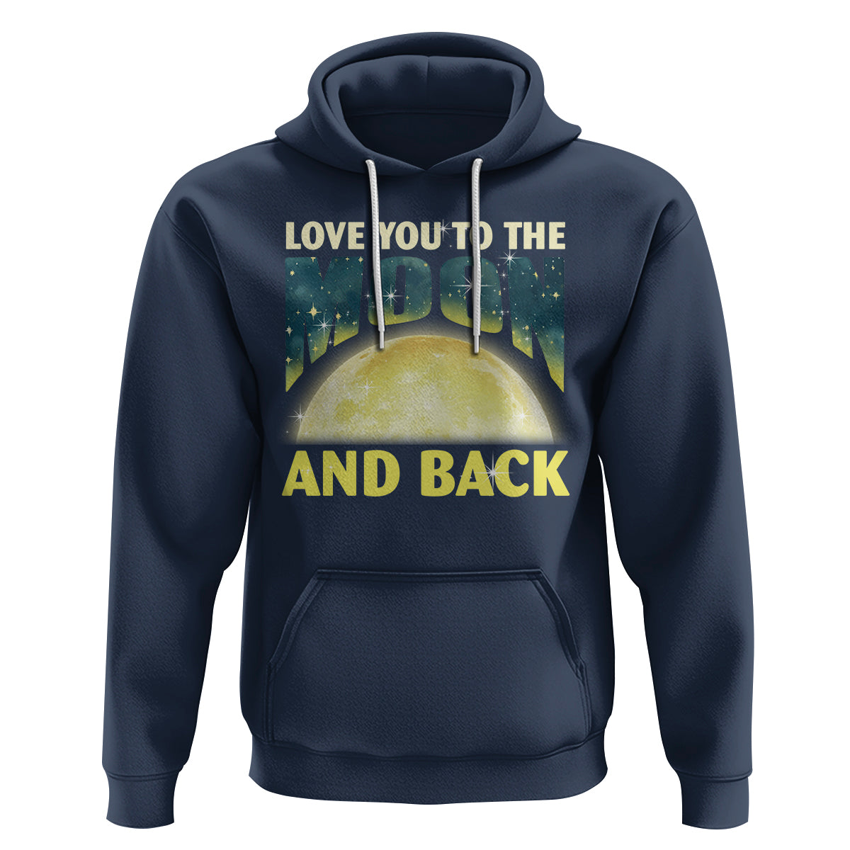 Valentine's Day Hoodie Love You To The Moon And Back - Wonder Print Shop