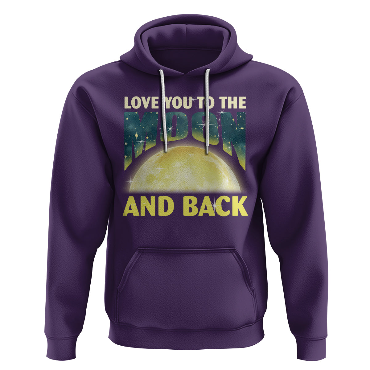 Valentine's Day Hoodie Love You To The Moon And Back - Wonder Print Shop