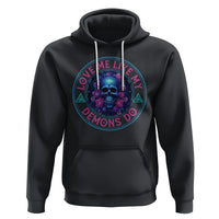 Valentine's Day Hoodie Love Me Like My Demons Do Skull Rose Aesthestic - Wonder Print Shop