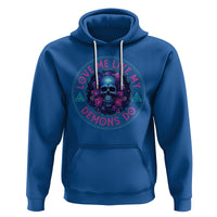 Valentine's Day Hoodie Love Me Like My Demons Do Skull Rose Aesthestic - Wonder Print Shop