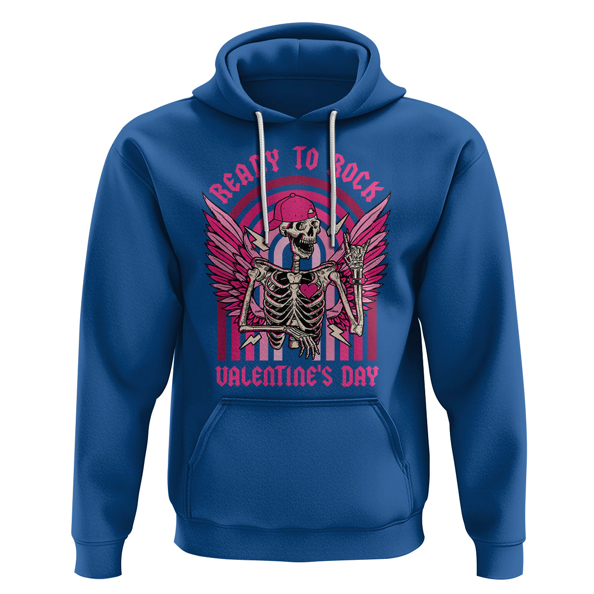 Skeleton Ready To Rock Valentine's Day Hoodie - Wonder Print Shop