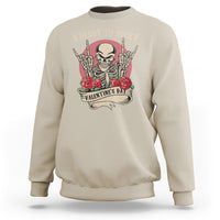 Skeleton Ready To Rock Valentine's Day Sweatshirt - Wonder Print Shop