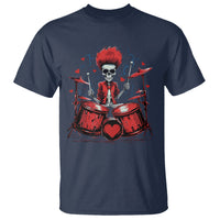 Valentine's Day T Shirt Cool Skeleton Drummer Rock Lover - Wonder Print Shop