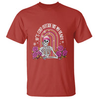 Anti Valentine's Day T Shirt It's Cold Outside Like My Heart Skeleton - Wonder Print Shop