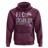 Anorexia Awareness Hoodie FxxK Eating Disorders Purple Ribbon - Wonder Print Shop