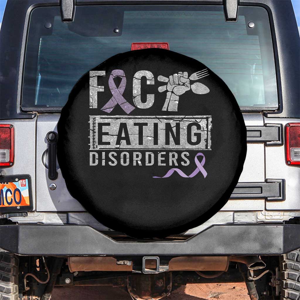 Anorexia Awareness Spare Tire Cover FxxK Eating Disorders Purple Ribbon