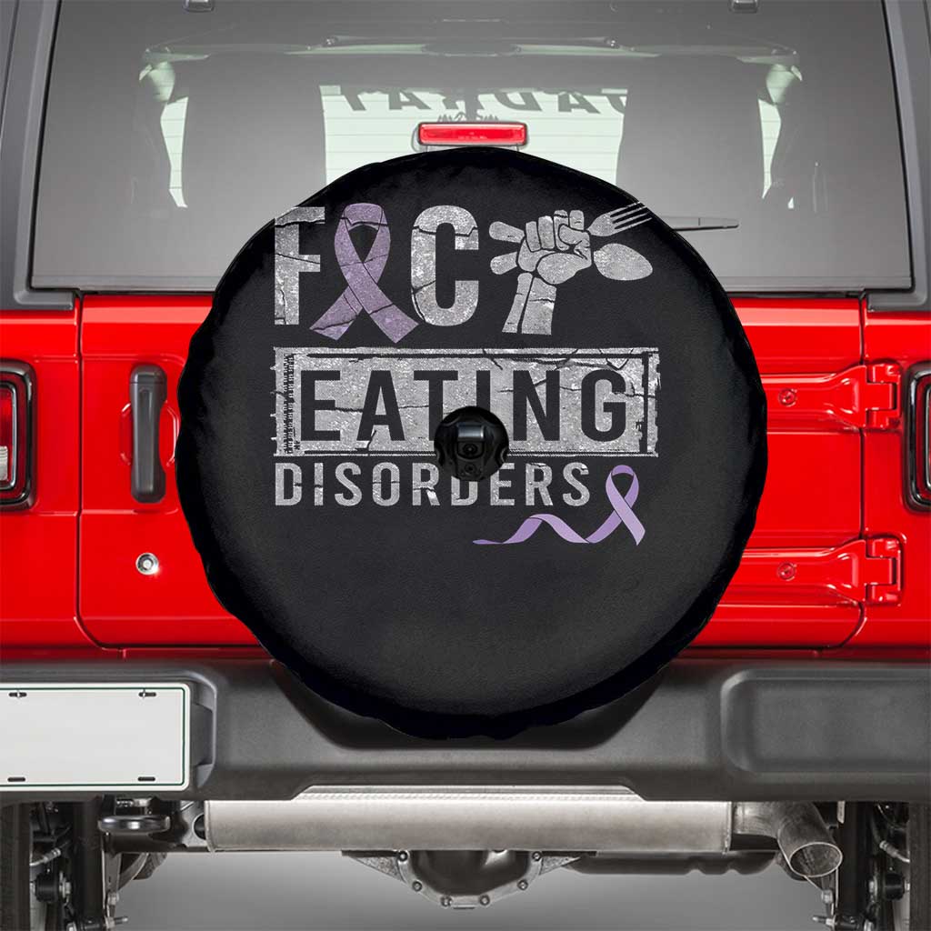 Anorexia Awareness Spare Tire Cover FxxK Eating Disorders Purple Ribbon