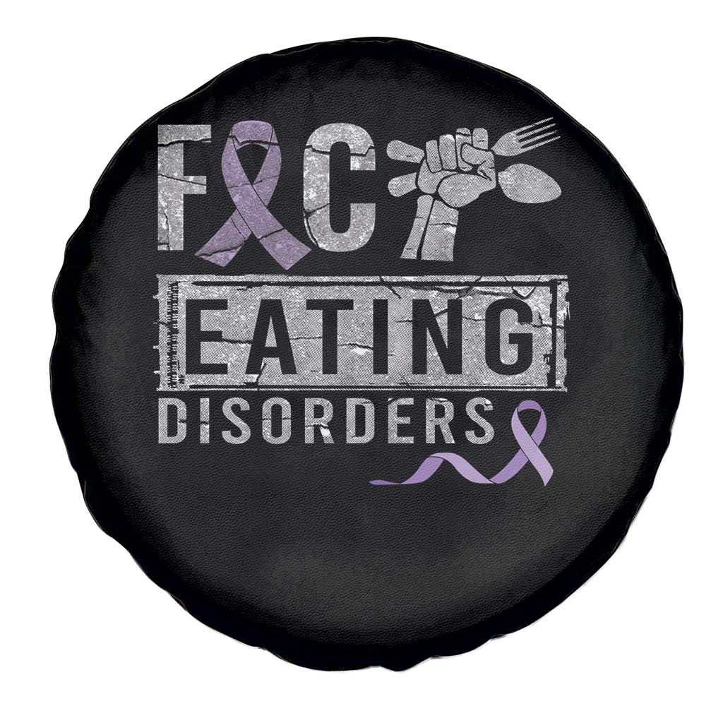 Anorexia Awareness Spare Tire Cover FxxK Eating Disorders Purple Ribbon