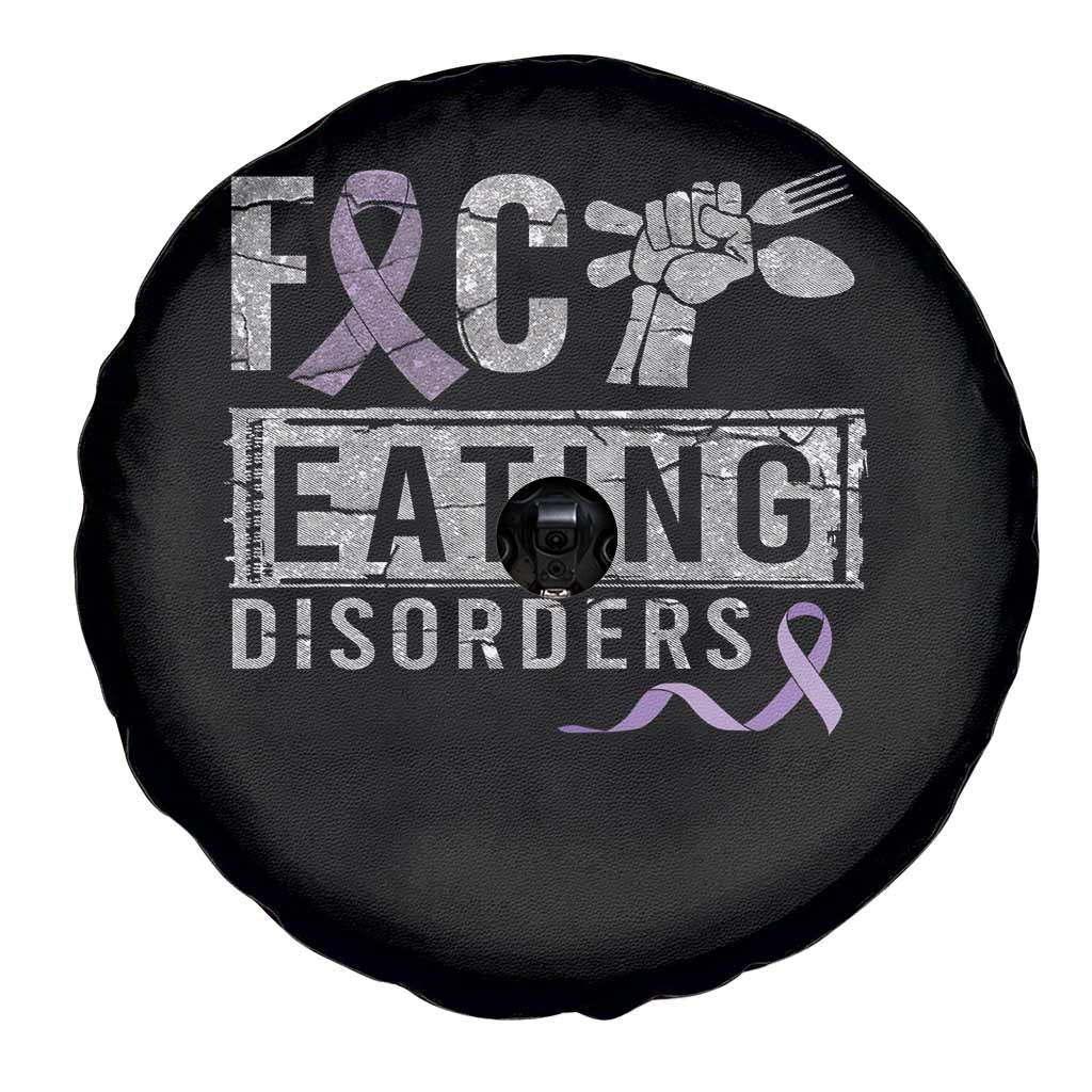 Anorexia Awareness Spare Tire Cover FxxK Eating Disorders Purple Ribbon