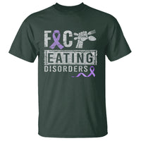 Anorexia Awareness T Shirt FxxK Eating Disorders Purple Ribbon - Wonder Print Shop