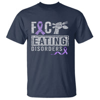 Anorexia Awareness T Shirt FxxK Eating Disorders Purple Ribbon - Wonder Print Shop