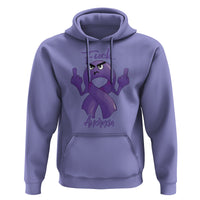 FxxK Anorexia Eating Disorder Purple Ribbon Mental Health Awareness Hoodie - Wonder Print Shop