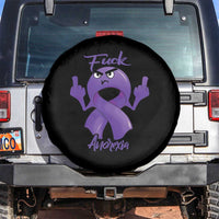 FxxK Anorexia Eating Disorder Purple Ribbon Mental Health Awareness Spare Tire Cover